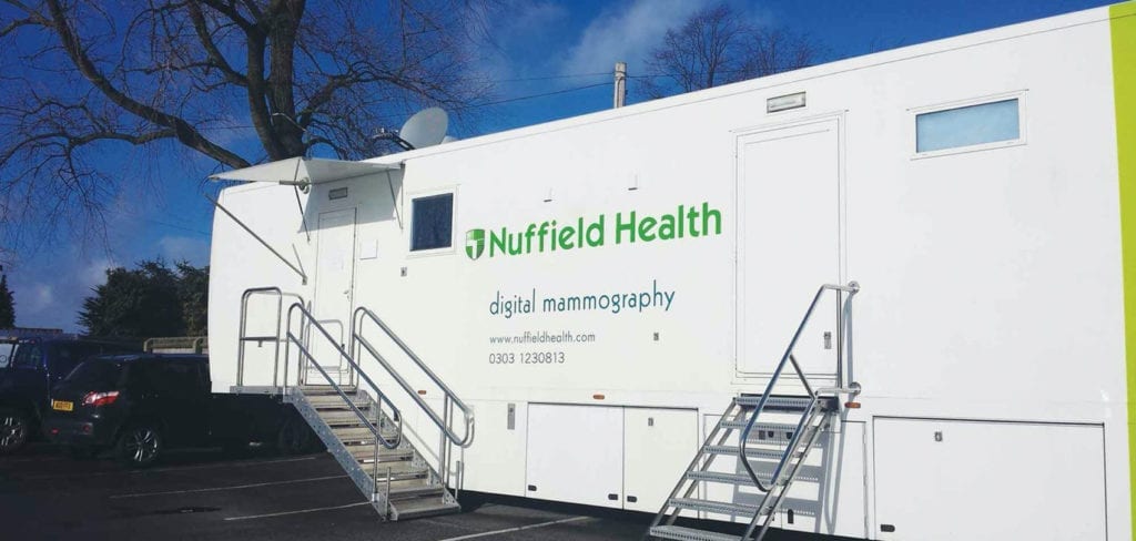 Nuffield Health transportable health unit