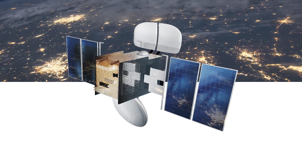 Satellite payload unit in space - HYLAS 1 Vector