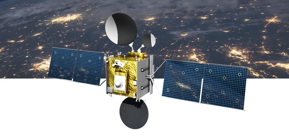 Satellite payload unit in space - HYLAS 3 Vector