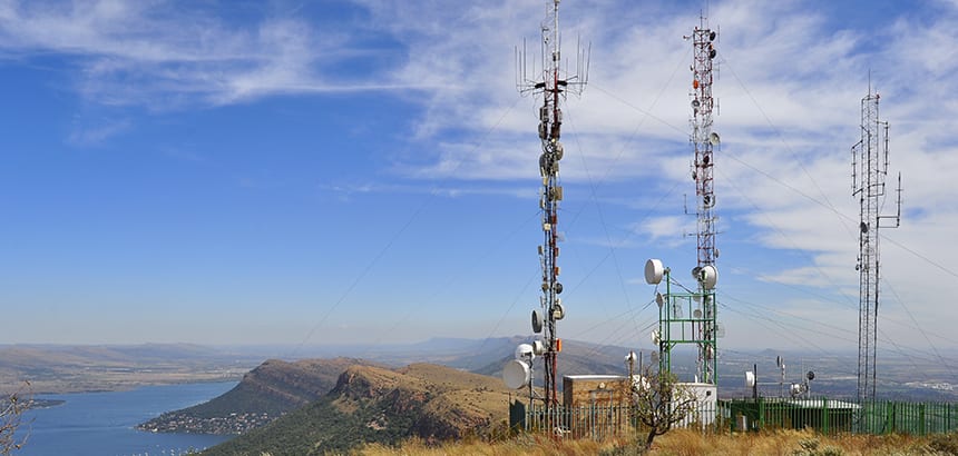 Telecommunications infrastructure in a rural setting
